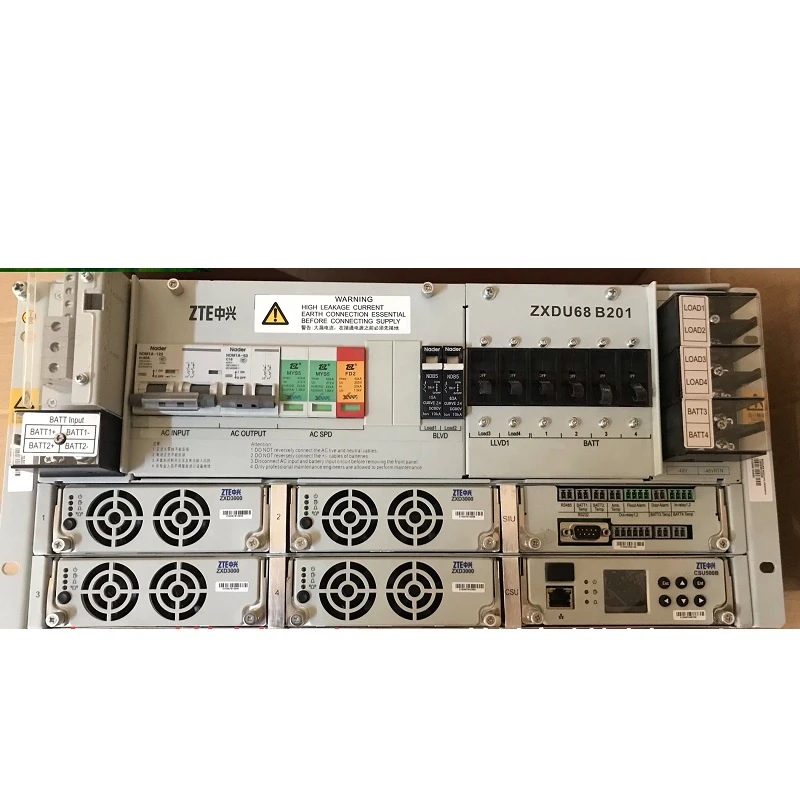 DC Telecom Power System 48V 200A ZTE ZXDU68 B201 V5.0R99M04 zxd3000 v5.0R03 CSU501B Indoor/outdoor Cabinet with BS8900A BS8800